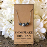 Snowflake Obsidian Natural Gemstone Necklace