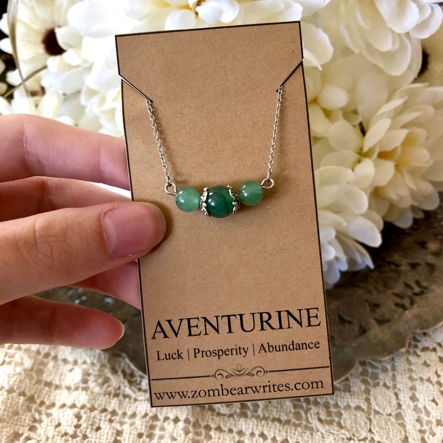 Aventurine Natural Gemstone Necklace