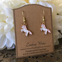 Pink Unicorn Earrings