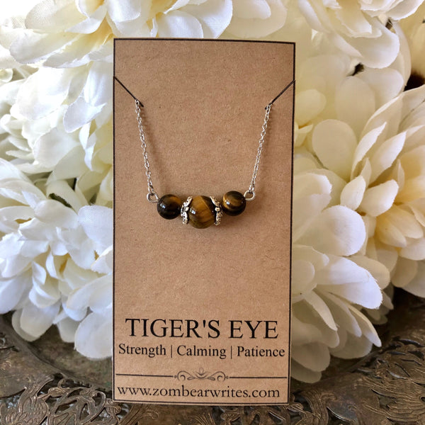 Tiger's Eye Natural Gemstone Necklace