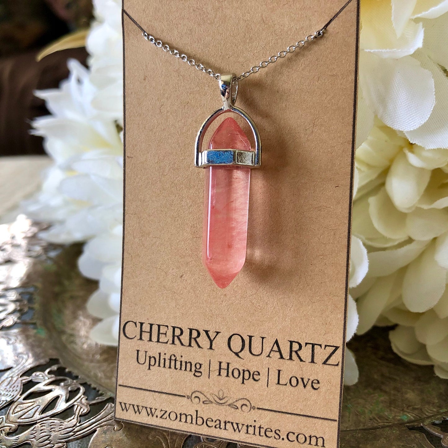 Cherry Quartz - Natural Gemstone Necklace