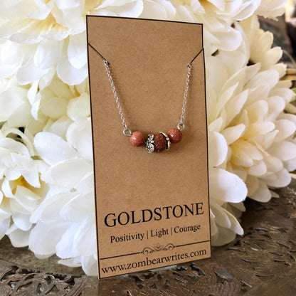 Goldstone Natural Gemstone Necklace