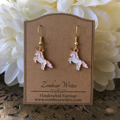 Pink Unicorn Earrings