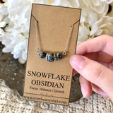 Snowflake Obsidian Natural Gemstone Necklace