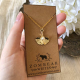 Gold Ginkgo Leaf Necklace