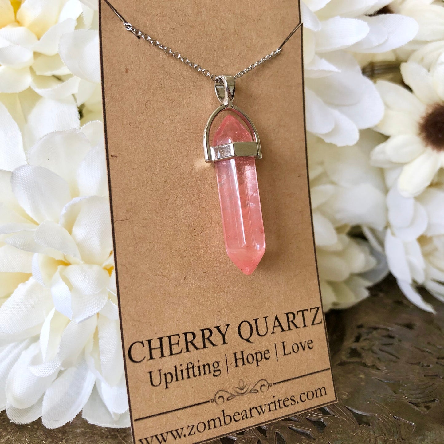 Cherry Quartz - Natural Gemstone Necklace