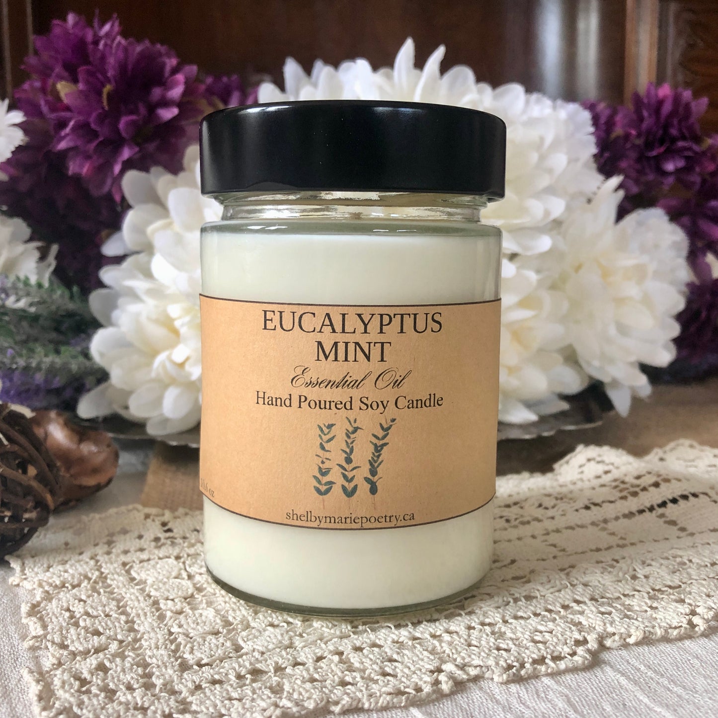 Eucalyptus Mint Essential Oil Soy Candle