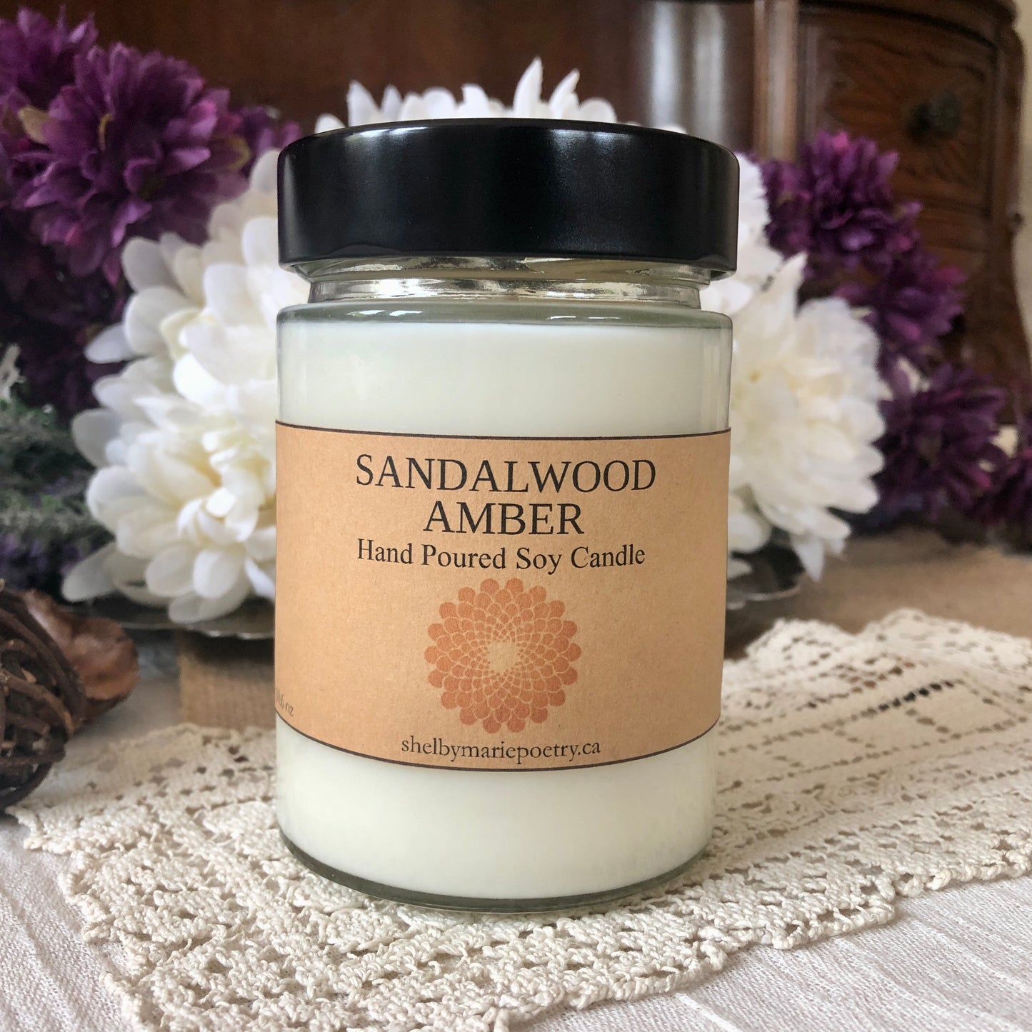 Sandalwood Amber Soy Candle