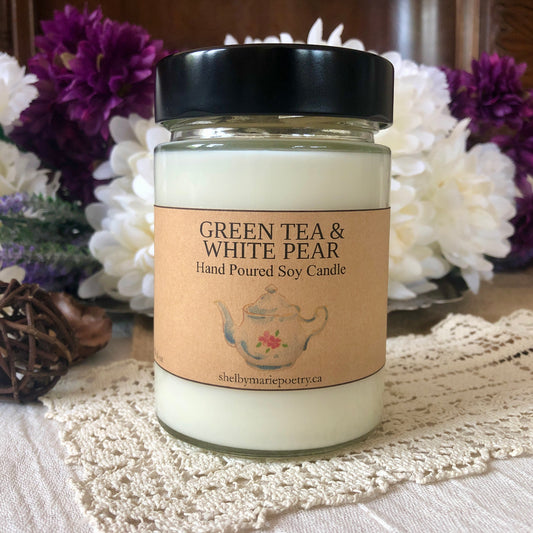 Green Tea and White Pear Soy Candle